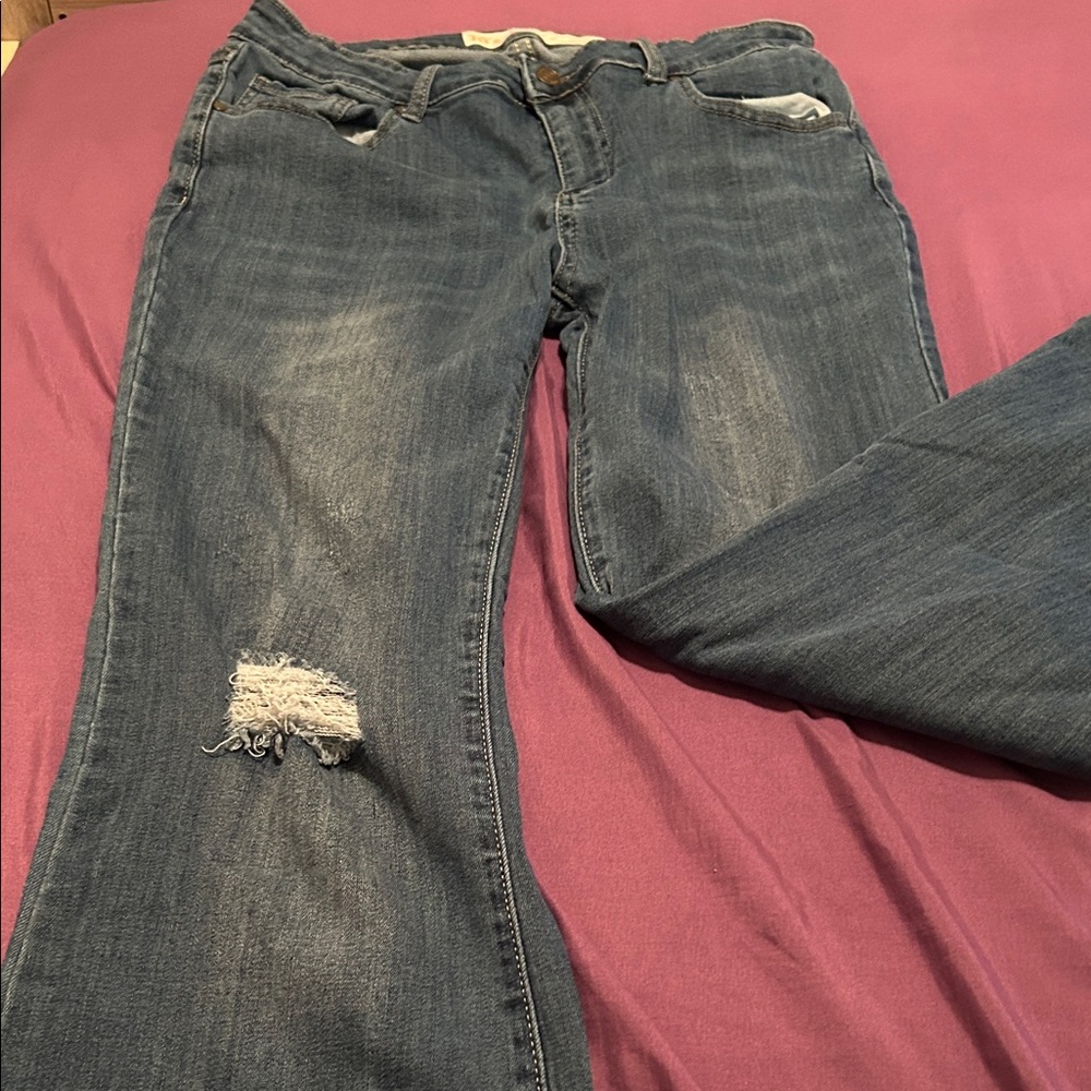 Distressed Blue Jeans for Women